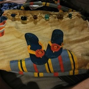 A summer time flip flops purse.